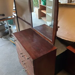 Sweet Dreams Storage - 2 Mirrored Dressers and 2-Drawer Nightstand in Cherry and Walnut Tones