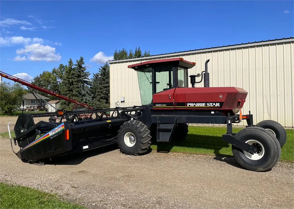 1999 PRAIRIE STAR 4920 Swather w/ MacDon 972 Header, 2,706 Engine Hours, Shedded