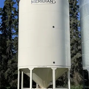 MERIDIAN Grain Max 4000 Bu. Smooth Wall Hopper Bottom Grain Bin w/ Double Skid