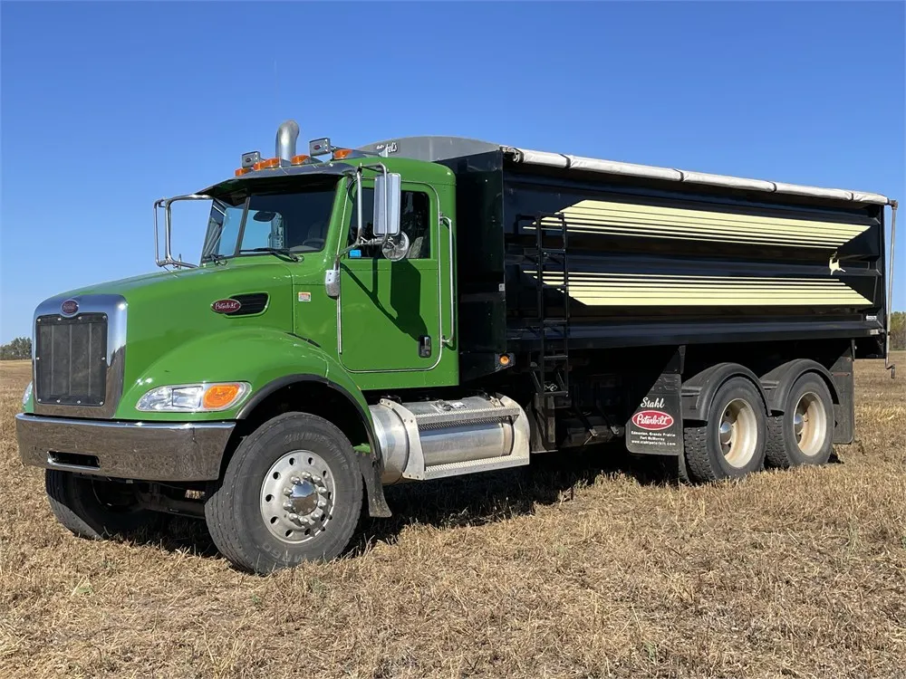 2012 PETERBILT t/a Grain Truck w/ Steel Box, ONLY 86,224 KM., Shedded