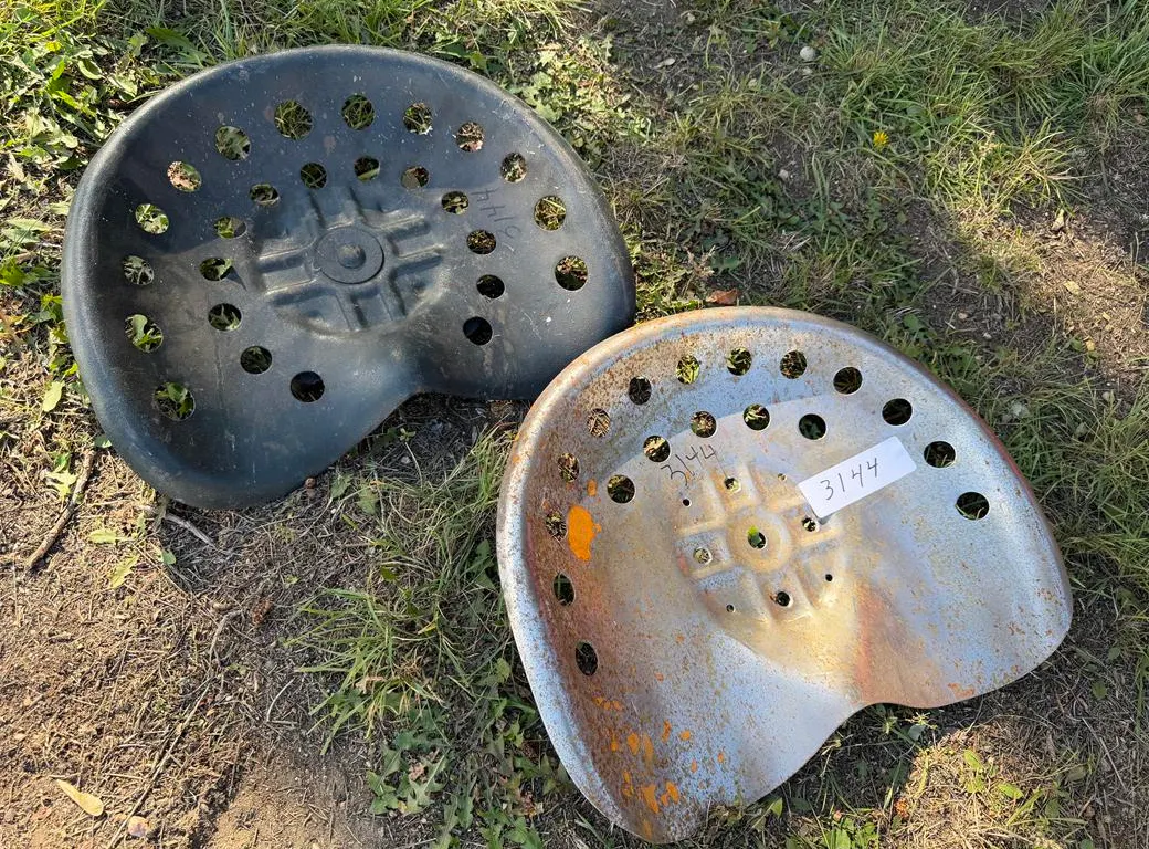 (2) Metal Tractor Seats