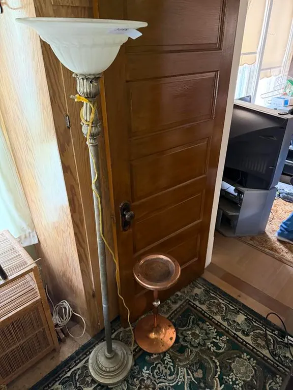 Vintage Floor Lamp and Ash Tray Stand
