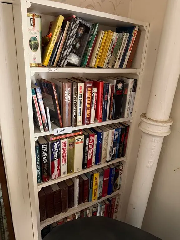 Wood Book Case and Books