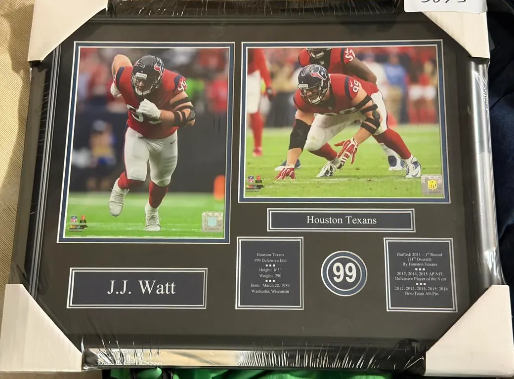JJ Watt 99 Houston Texans Photos and Stats Frame