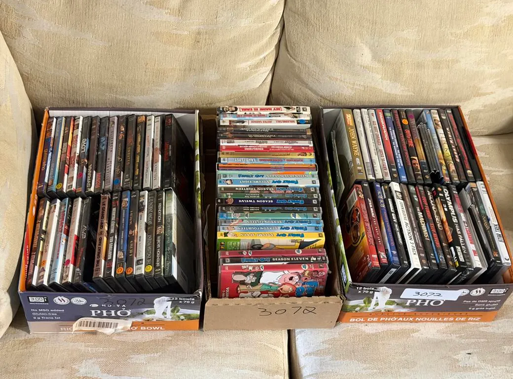 (3) Boxes DVD's