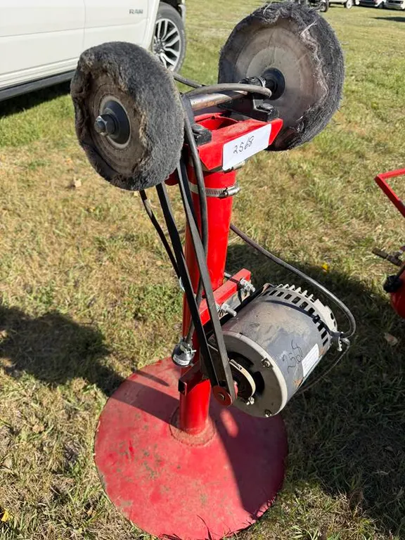 Dual Wheel Electric Buffer on Stand
