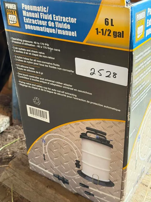 Unused Pneumatic Fluid Extractor in Box