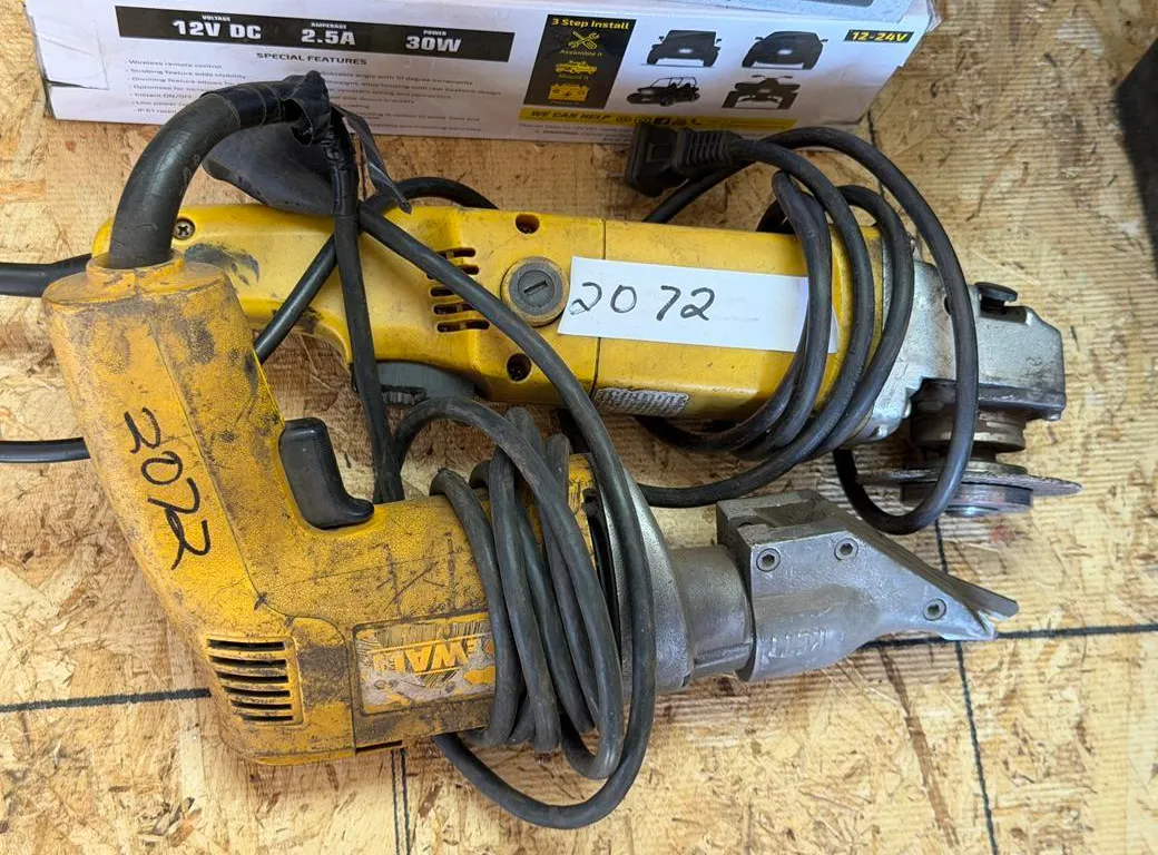 Dewalt Shear and PF 5" Corded Side Grinder