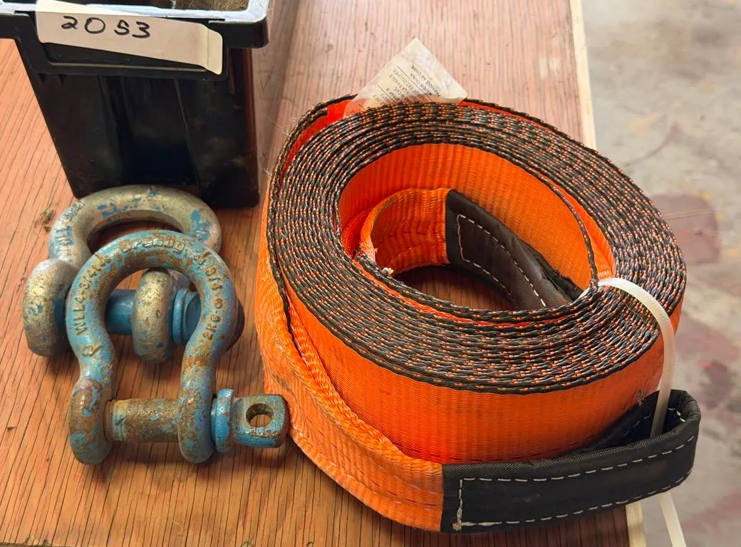 (2) Clevis and 30'x4" Tow Strap (20,000lbs)