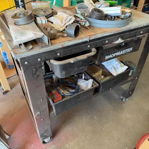 Shop Master Steel Rolling Work Table with Contents