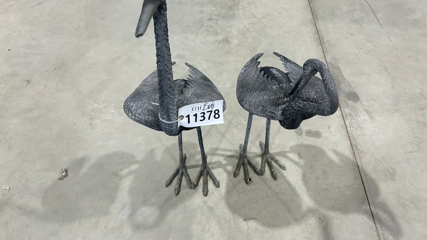 Metal Crane Statues