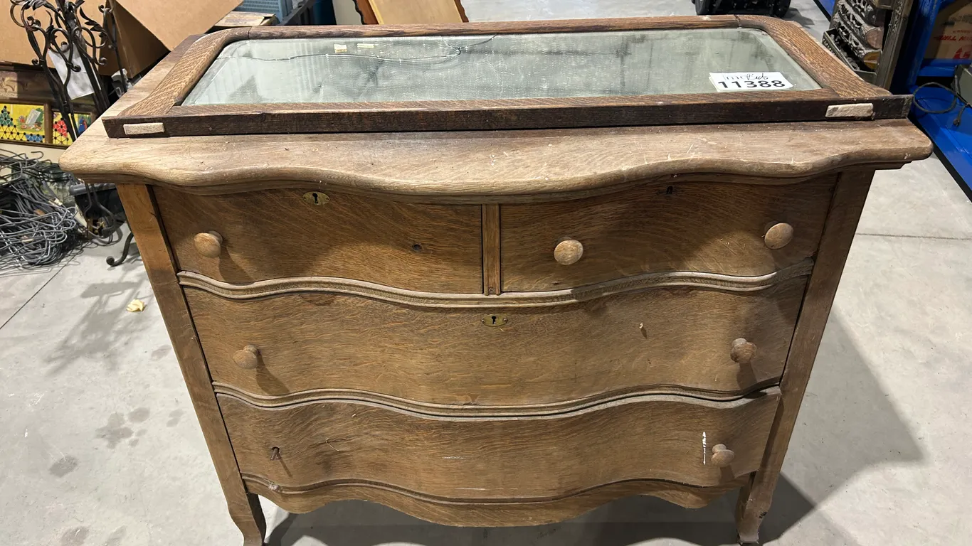 Antique Serpentine Dresser