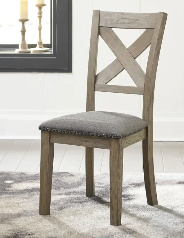 ONSITE: ASHLEY ALDWIN GREY DINING SIDE CHAIR