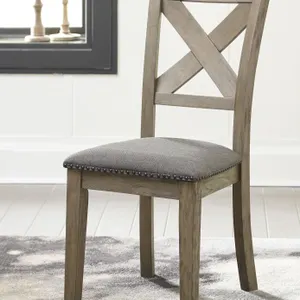 ONSITE: ASHLEY ALDWIN GREY DINING SIDE CHAIR
