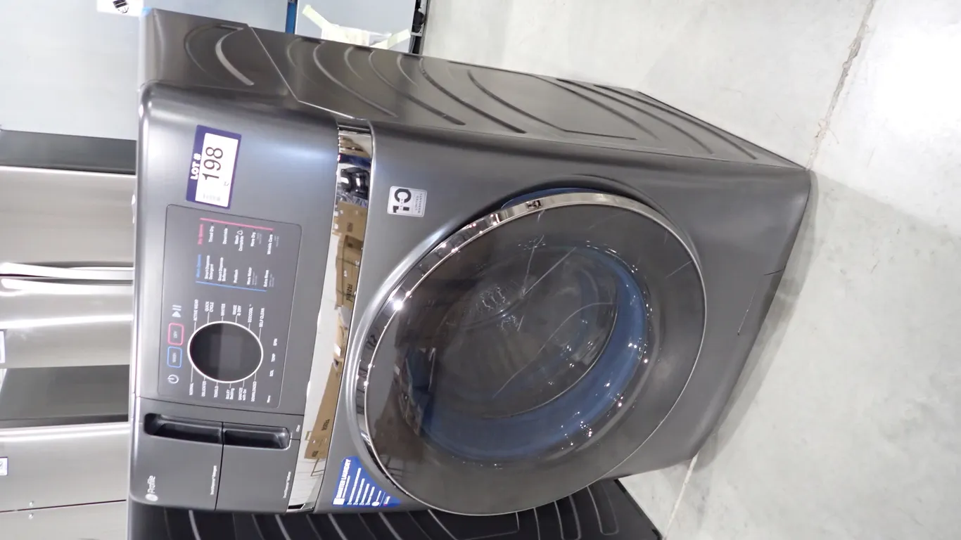GE Profile PFQ97HSPVDS Carbon Graphite 5.5 CUFT Washer/Dryer Combo- NOTE: PLEASE INSPECT.