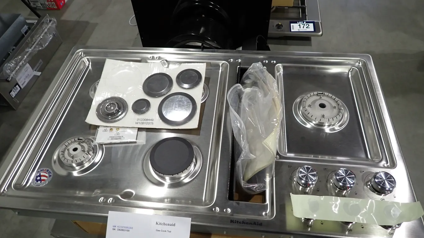 KitchenAid KCDG506GSS Stainless 36" Gas Cook Top- NOTE: PLEASE INSPECT.