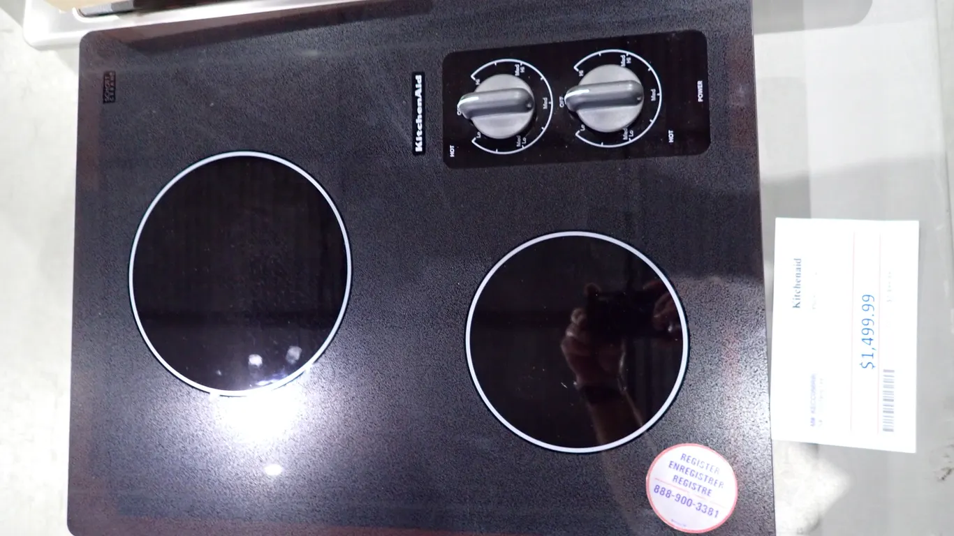 KitchenAid KECC056RBL Black 15" Electric Cook Top- NOTE: PLEASE INSPECT.