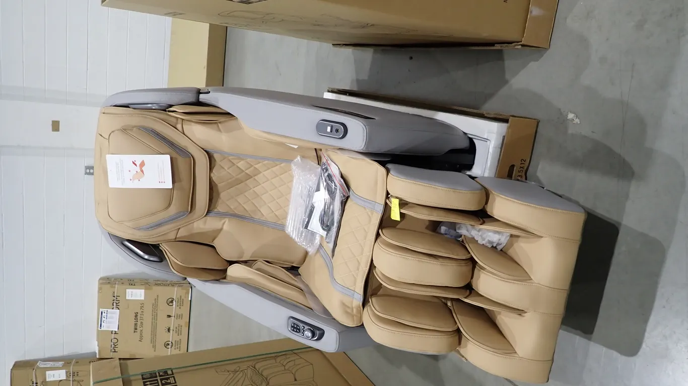 Cozzia CZ-645/Zen 2 Cappuccino/Grey Leather Massage Chair.