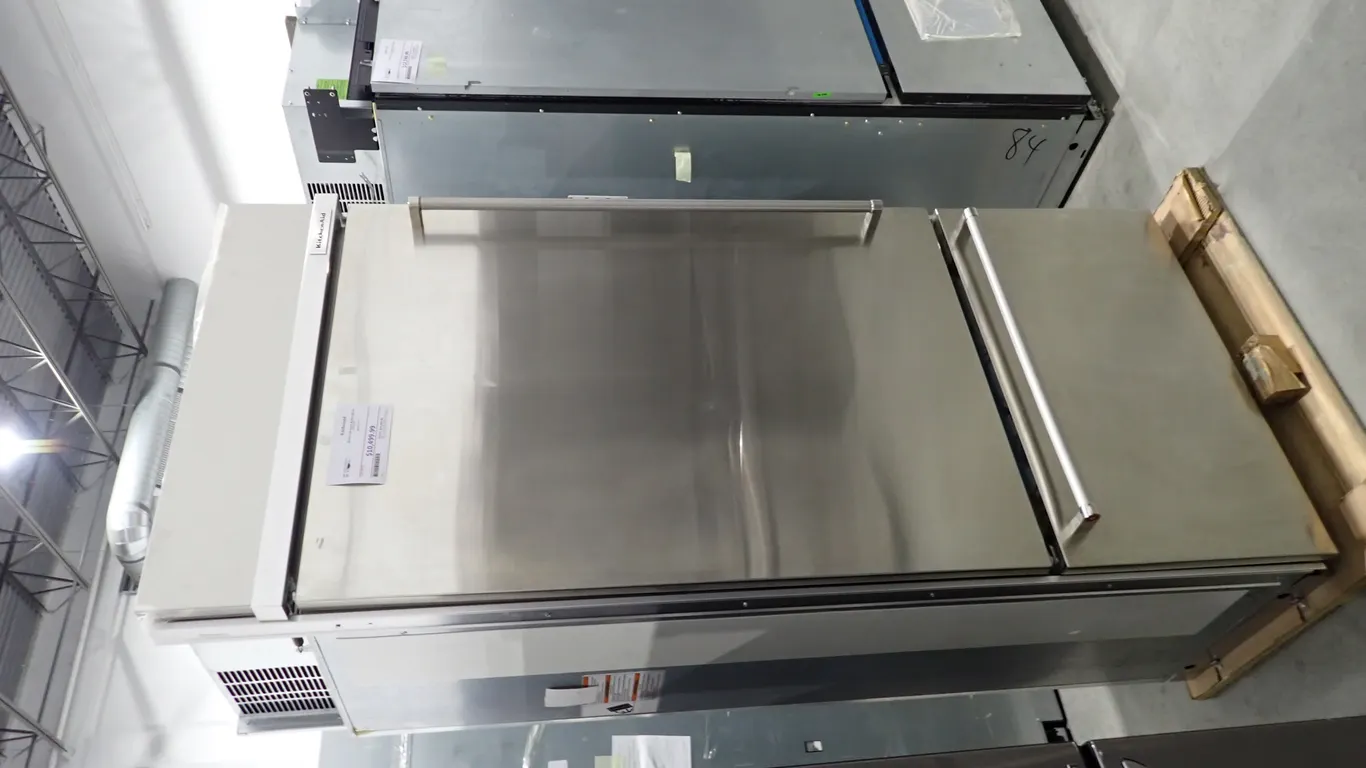 KitchenAid KBBL306ESS Built-In Counter Depth Bottom Mount Stainless Refrigerator- NOTE: PLEASE INSPE