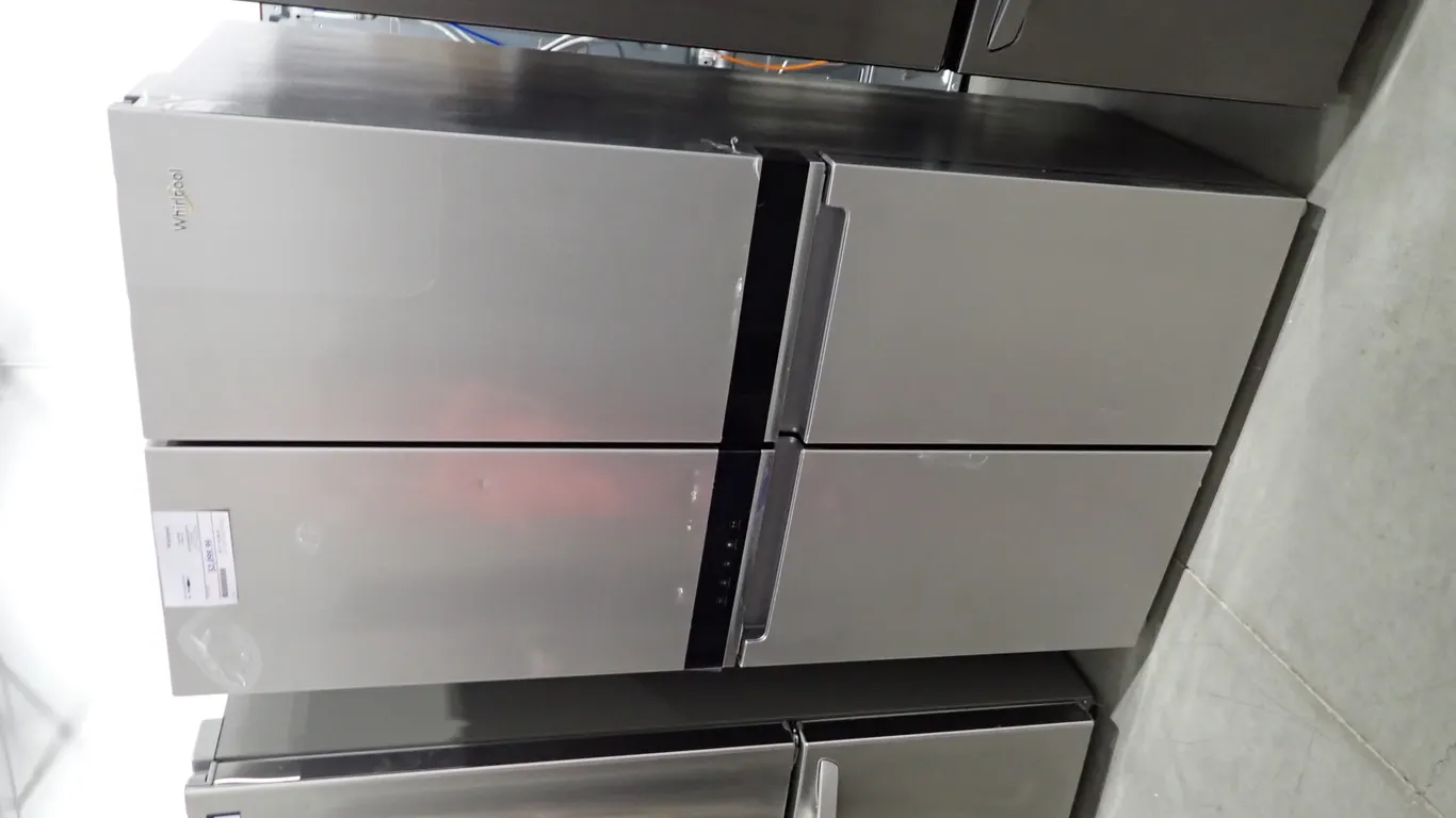 Whirlpool WRQA59CNKZ Four Door Stainless Top Refrigerator/Bottom Freezer- NOTE: PLEASE INSPECT.