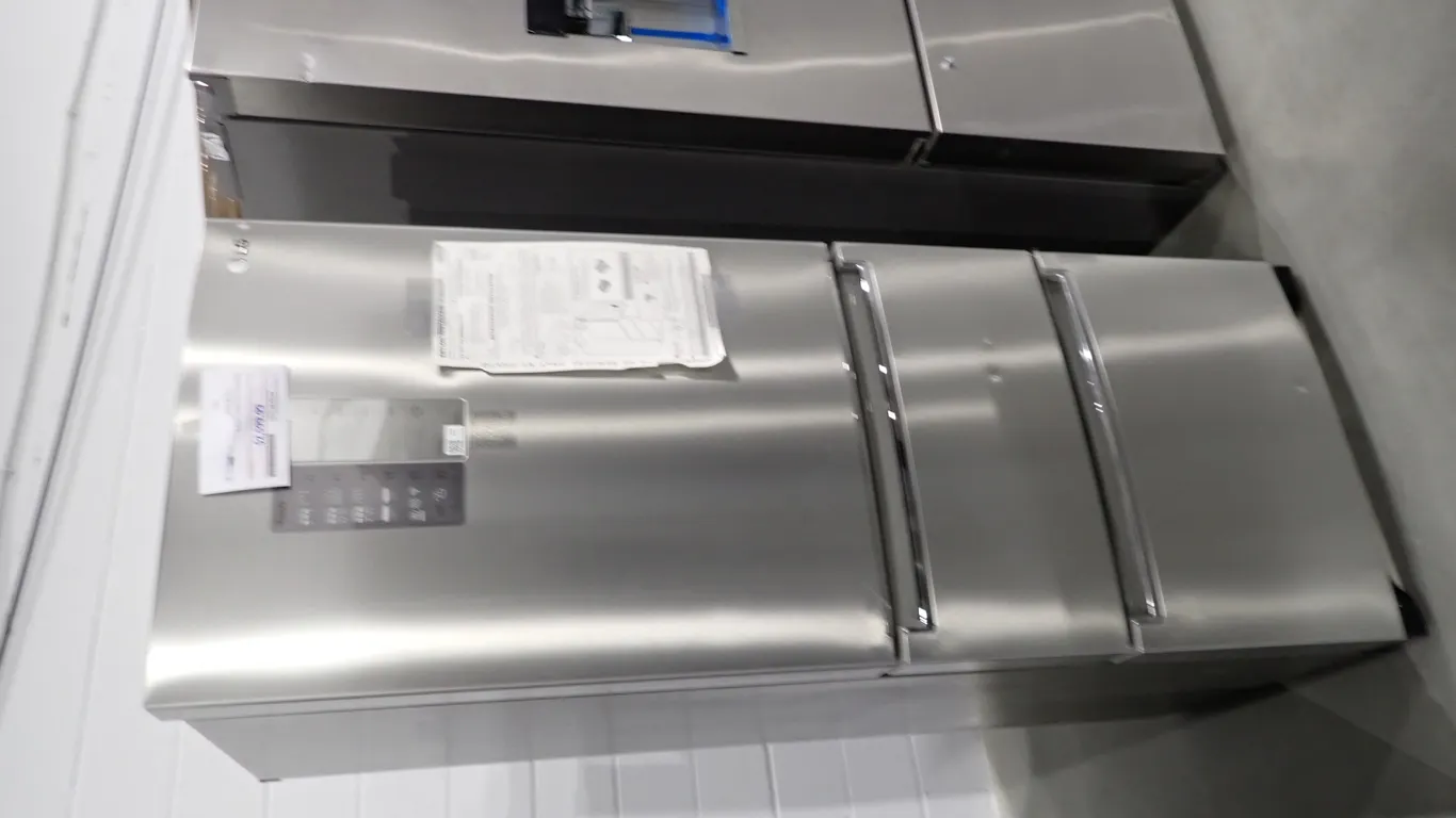 LG LRKNS1205V Bottom Mount Platinum Silver Kimchi & Sushi Refrigerator- NOTE: PLEASE INSPECT.