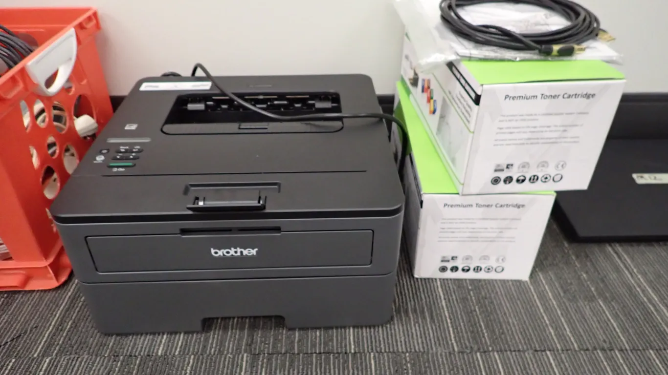 Brother HL-L2370DW Black & White Printer w/ ( 2) Toner Cartridges.