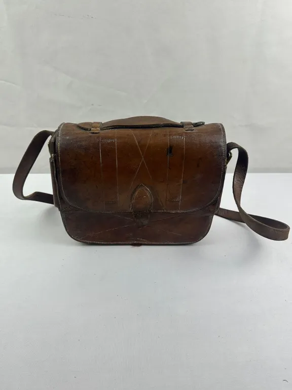 Antique leather ammo pouch