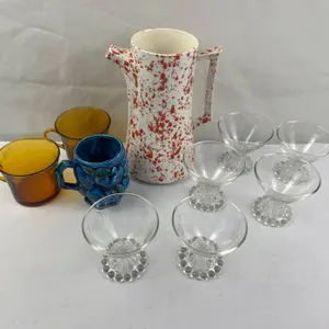 Assorted M/C glassware & pottery