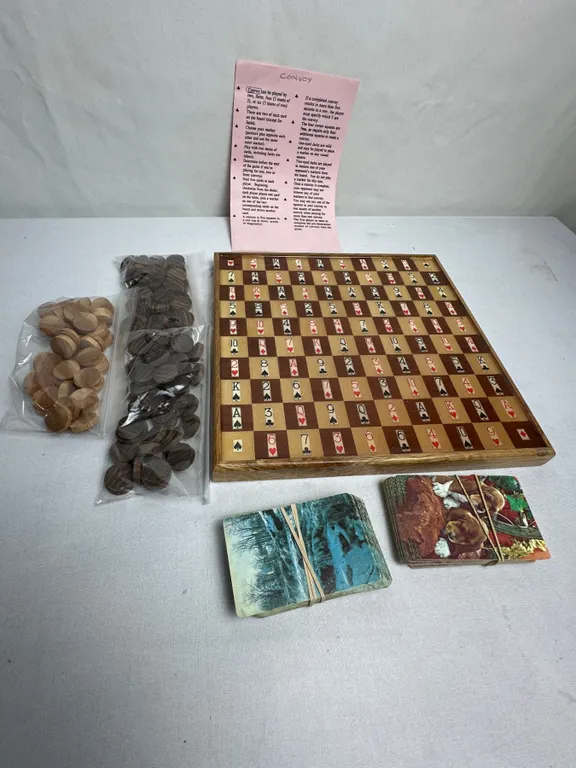 WOODEN SEQUENCE (CONVOY/ONE EYED JACK) GAME