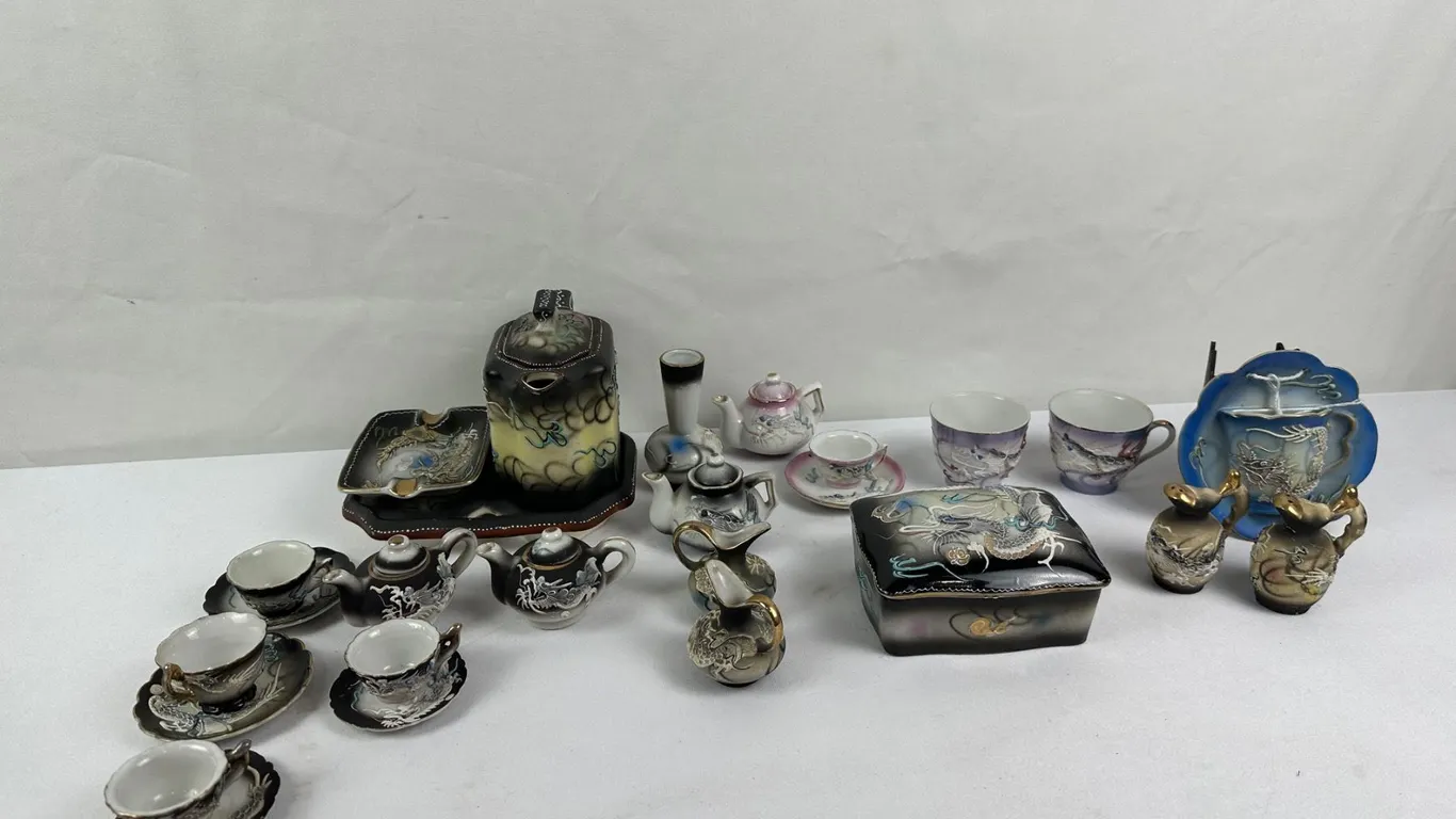 Assorted Vintage Moriage Japanese Dragonware