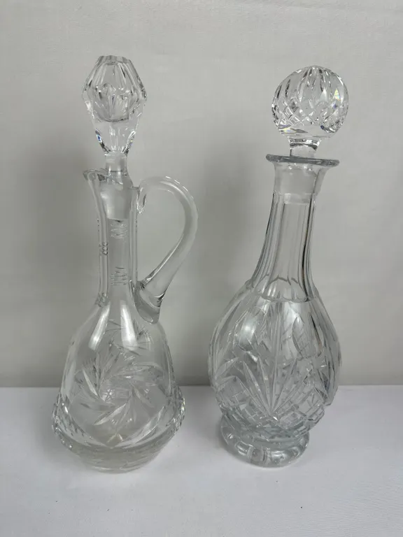 Vintage Crystal Decanters with Stoppers