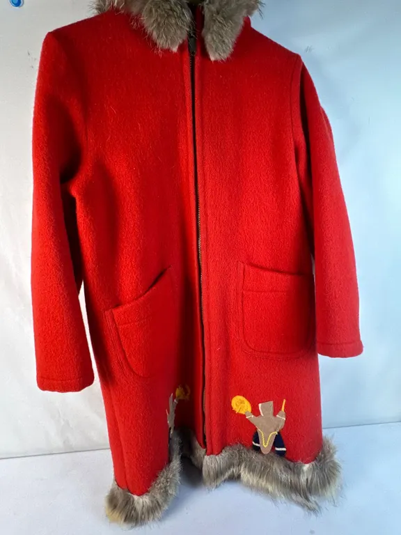 Inuit Wool Jacket with Fur Hood and Matching Cover-Jacket