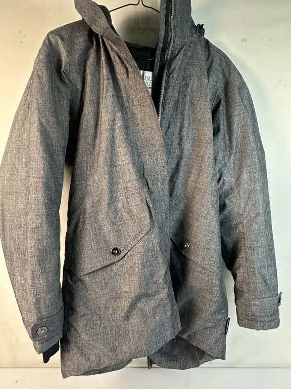 Helly Hansen Charcoal-Grey Winter Jacket with attached hood