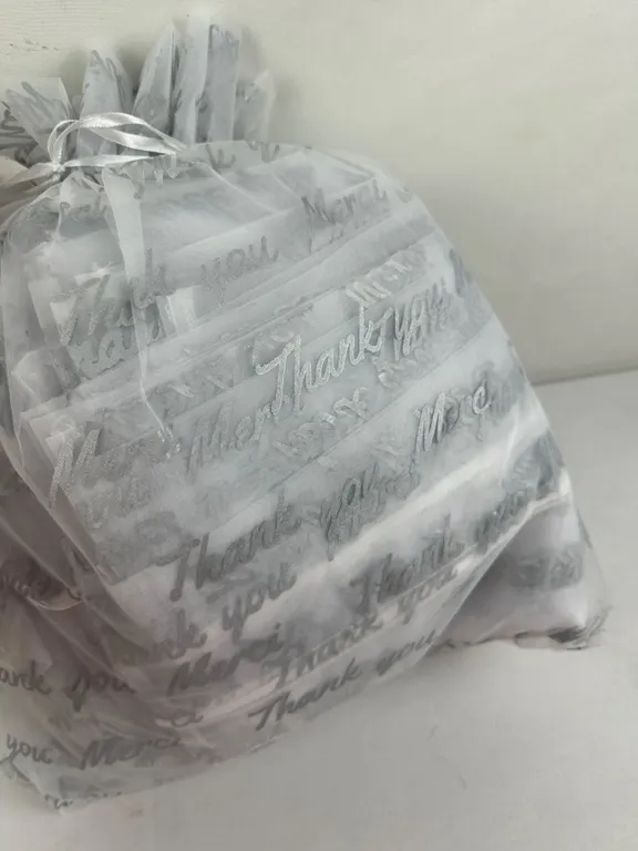 50 XL Thank you Organza Bags