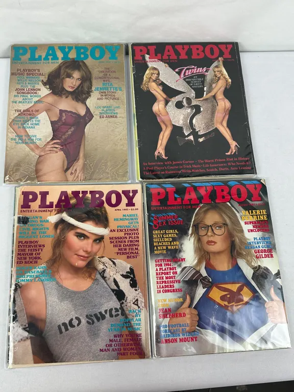 Playboy March, April, Aug 1981 & April 1982