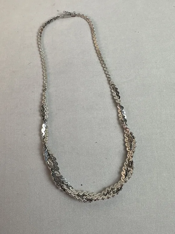Silver Necklace Stamped 835