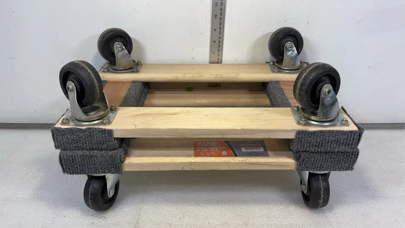 Bozeman Wood Platform Dolly Set, Approx. 18"x12"x5" *Unreserved*