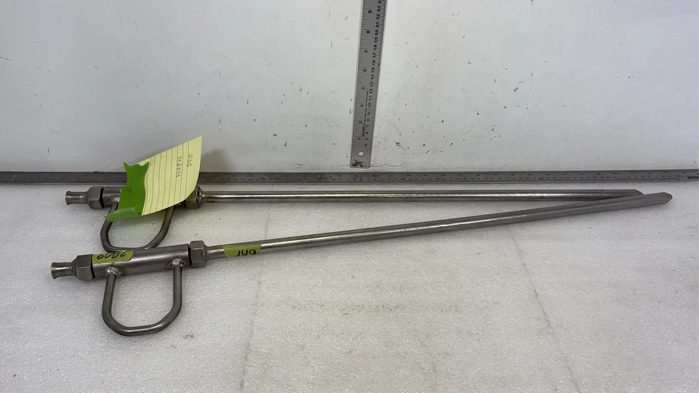 2 - Metal Dog Stakes, Each Approx. 30"x5" *Unreserved*