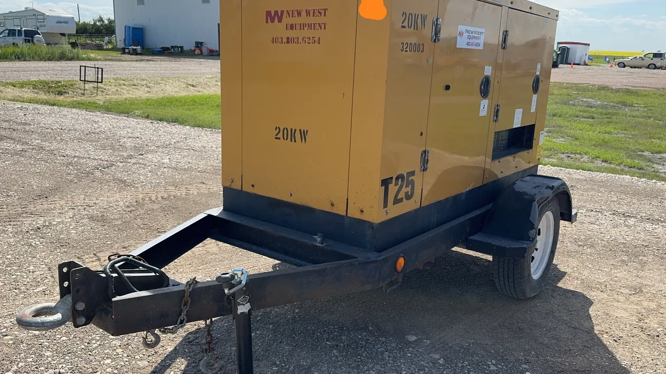 Terex T25 Bumper Pull, 20 Kw Diesel Generator,
