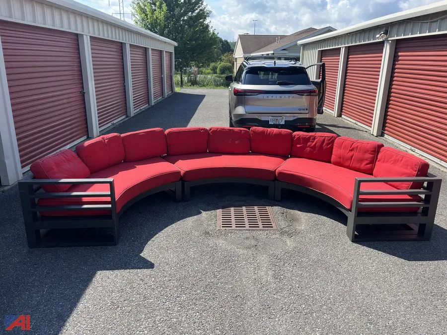 Ebel Palermo Aluminum Curved Outdoor Patio Sofa