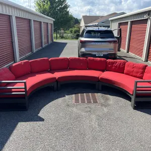Ebel Palermo Aluminum Curved Outdoor Patio Sofa