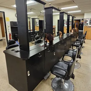 Individual Cosmetology Island w/ Mirrors, 2 Chairs