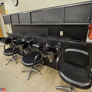 Overhead Cabinet Unit w/ 1 Sink and 1 Chair