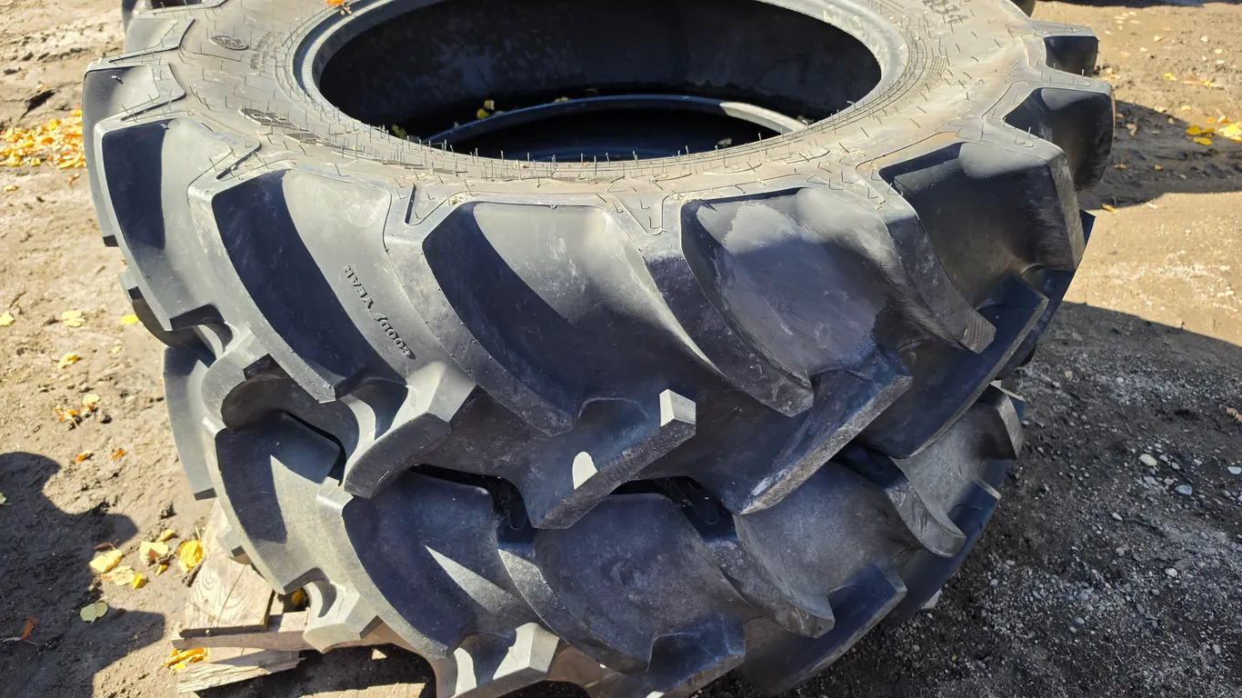 (2) 380/85R34 Goodyear Optitrac Tires, *New Take Offs