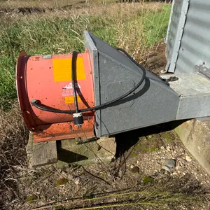 (2) Caldwell 18" Bin Fans With Transition, 1.5 HP Motor, 115V, Worked When Last Used 4 Years Ago, Sp
