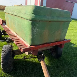 Water Tank Trailer With 500 Gallon Tank, Tires Hold Air, Hydraulic Lift Works, Stored Inside