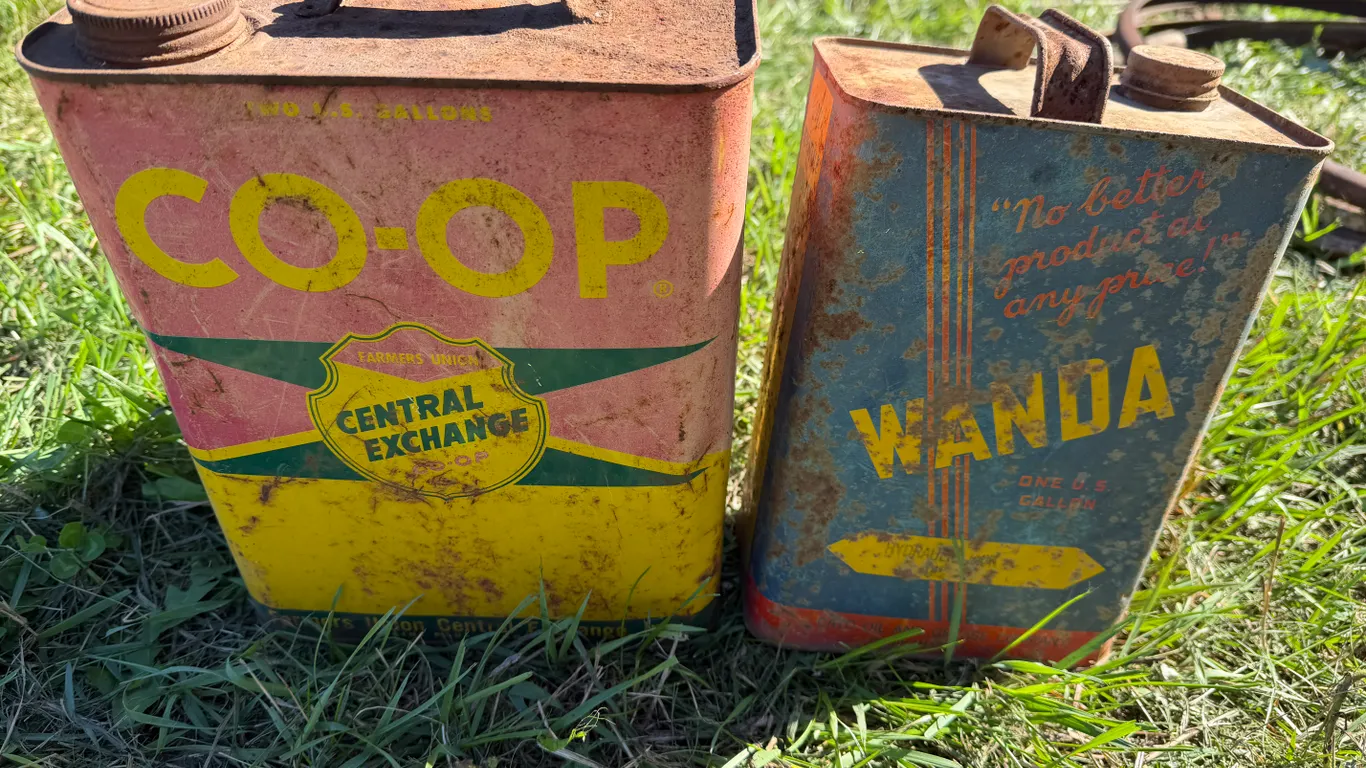 (2) Antique Oil Cans, Buying All for One Money