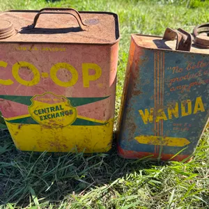 (2) Antique Oil Cans, Buying All for One Money