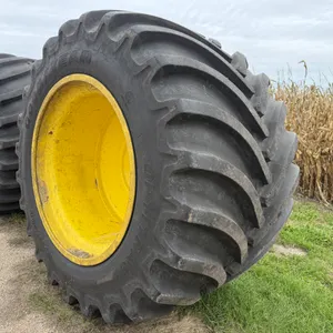 (2) Goodyear LSW1400/30R46 Combine Tires On John Deere 10-Bolt Steel Rims, Came off a 9770, Little S