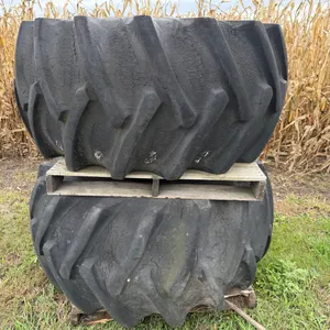 (2) Used 28L-26 Tires On John Deere 8 Bolt Rims